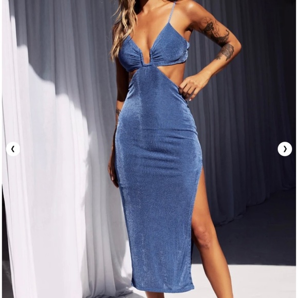 Sage and Paige - Through the Night Midi Dress Blue - XS - Picture 5 of 5